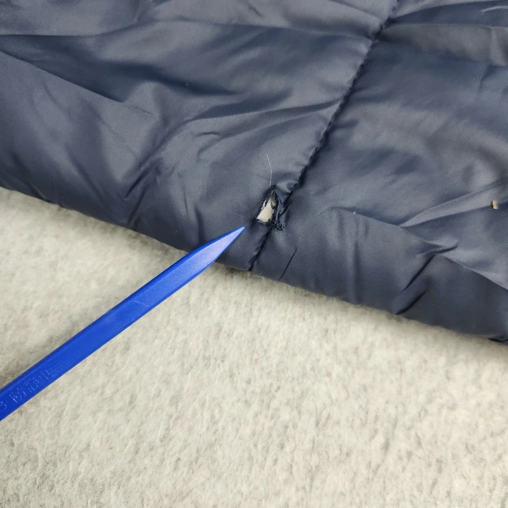 The North Face Puffer Jacket Mens 2XL Blue Quilted Warmth Classic Fit Full Zip